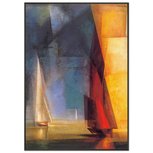 Lyonel Feininger  STILLER TAG AM MEER III 1929 Framed Art Print  - Aluminum Frame - 21x29.7 cm / 8x12"