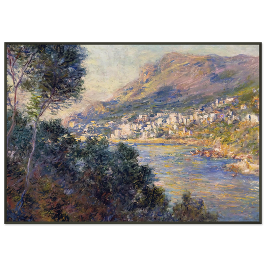 claude monet  Monte Carlo Seen from Roquebrune Framed Art Print  - Aluminum Frame - 21x29.7 cm / 8x12"