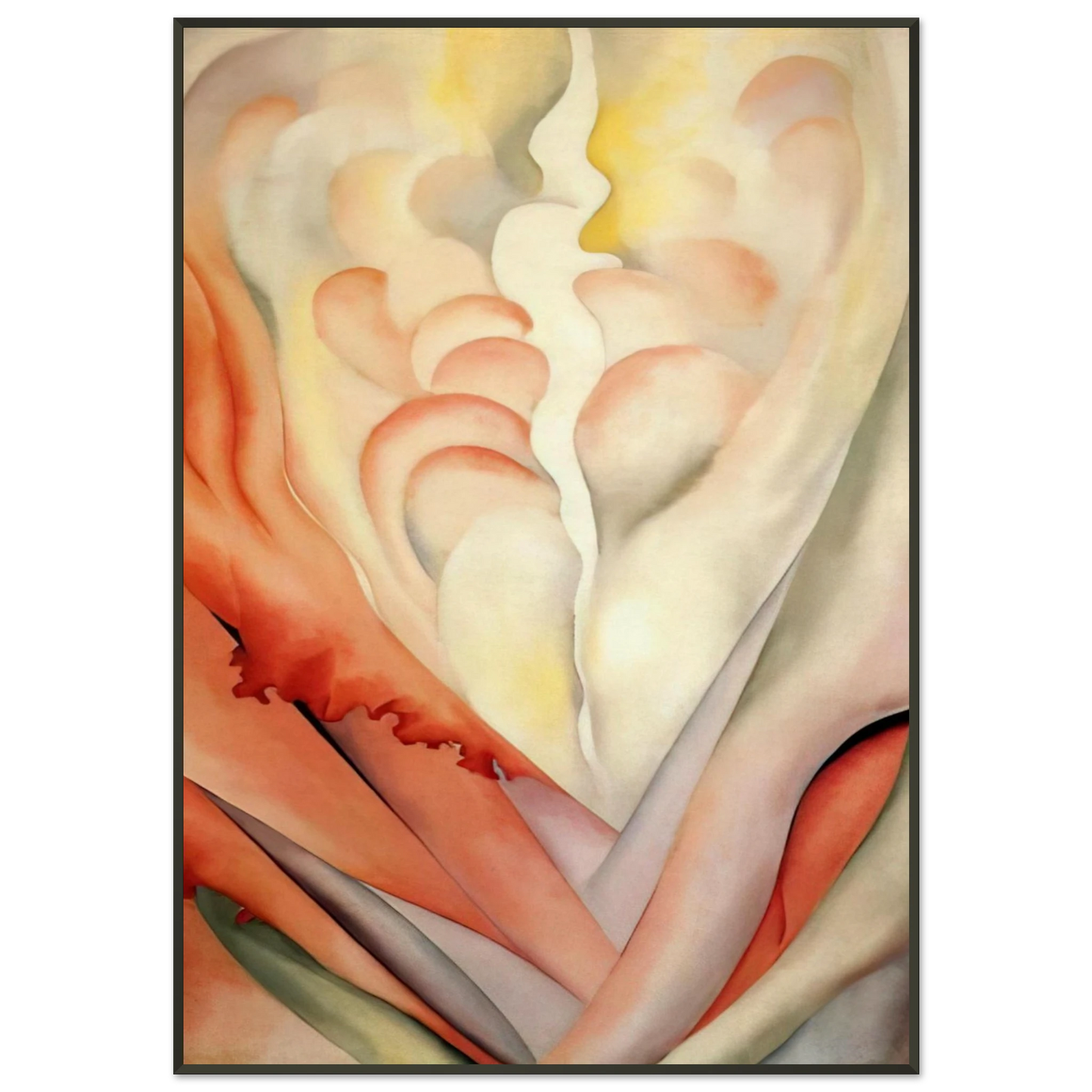 Georgia OKeeffe  Flower Abstraction Framed Art Print  - Aluminum Frame - 21x29.7 cm / 8x12"