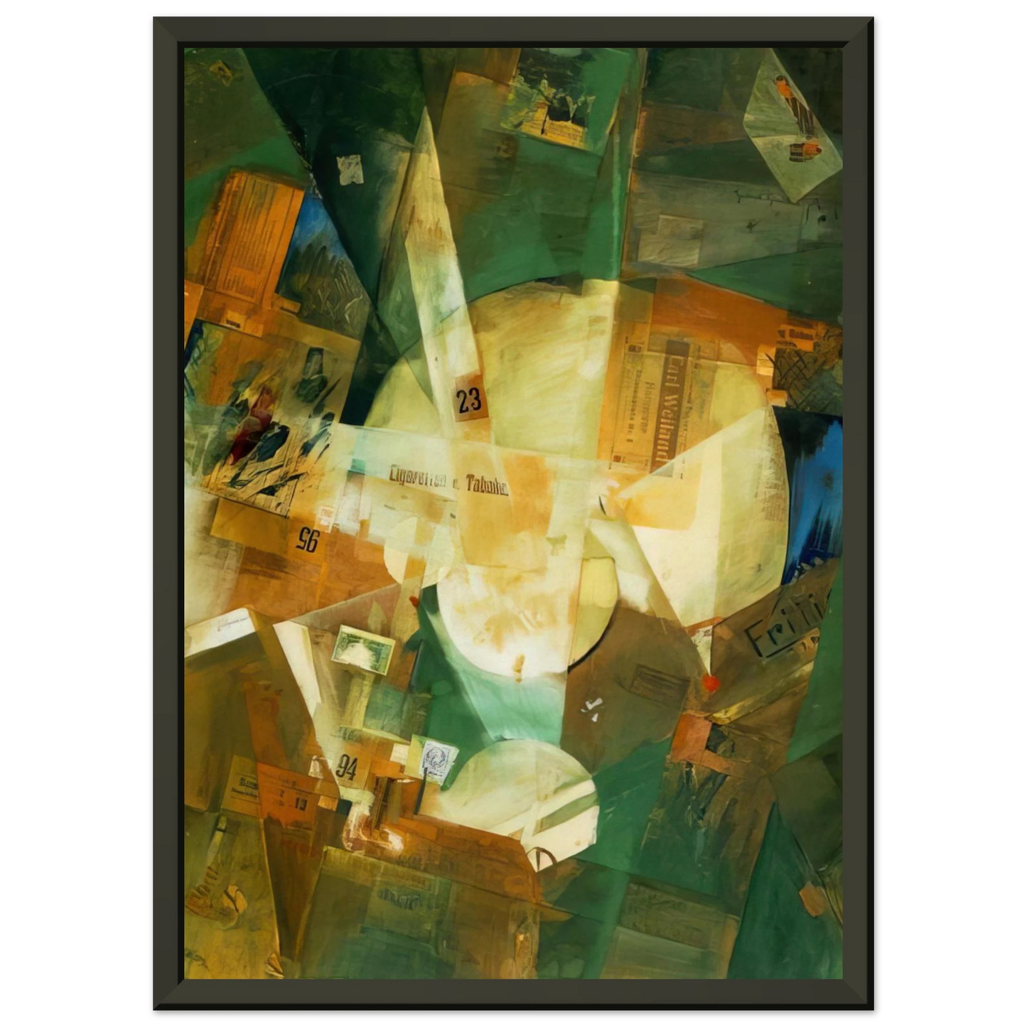 Kurt Schwitters  PICTURE WITH LIGHT CENTER 1919 Framed Art Print  - Aluminum Frame - 70x100 cm / 28x40 inches