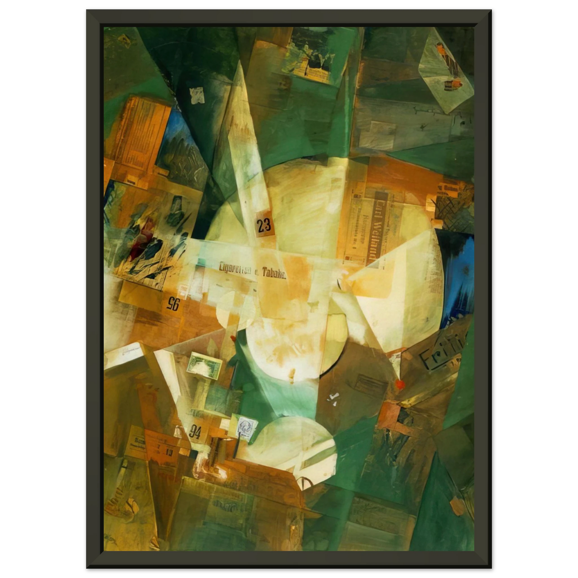 Kurt Schwitters  PICTURE WITH LIGHT CENTER 1919 Framed Art Print  - Aluminum Frame - 70x100 cm / 28x40 inches