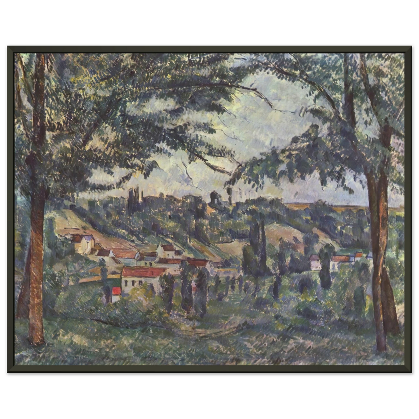 Paul Cezanne  Landscape Framed Art Print  - Aluminum Frame - 40x50 cm / 16x20 inches