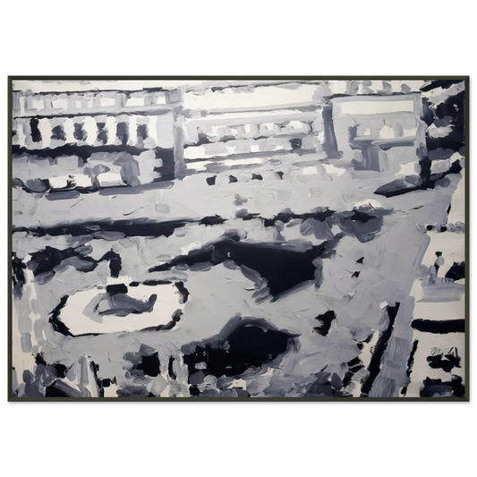 Gerhard Richter  TOWNSCAPE M6 1968 Framed Art Print  - Aluminum Frame - 21x29.7 cm / 8x12"