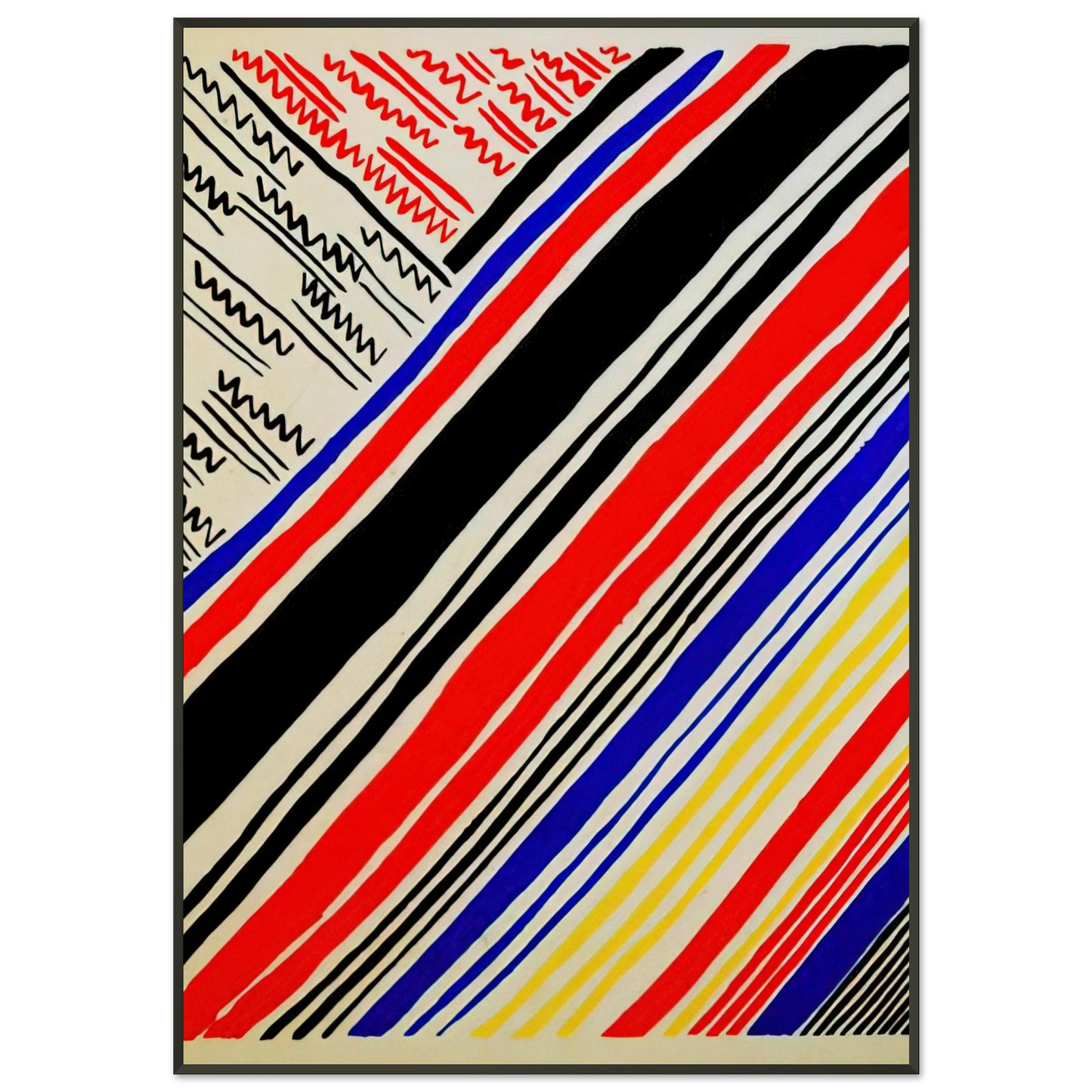 Sonia Delaunay  COMPOSITION 11 Framed Art Print  - Aluminum Frame - 21x29.7 cm / 8x12"
