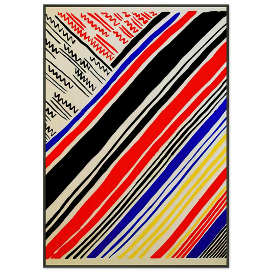 Sonia Delaunay  COMPOSITION 11 Framed Art Print  - Aluminum Frame - 21x29.7 cm / 8x12"