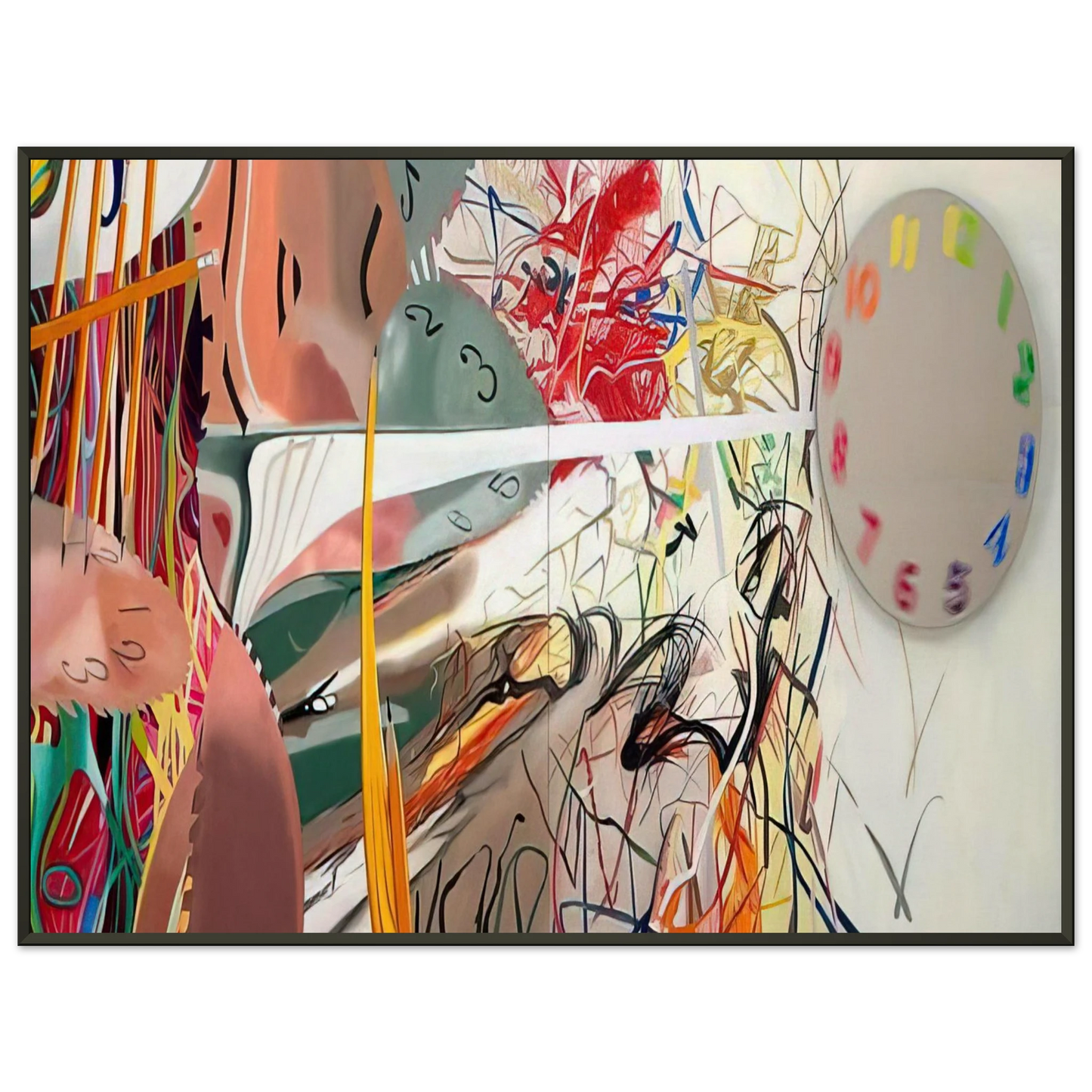 James Rosenquist  Time Stops the Face Continues Framed Art Print  - Aluminum Frame - 60x80 cm / 24x32 inches