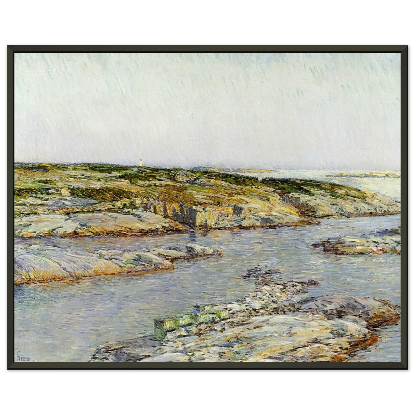 Childe Hassam  Summer Afternoon Isles of Shoals Framed Art Print  - Aluminum Frame - 70x100 cm / 28x40 inches