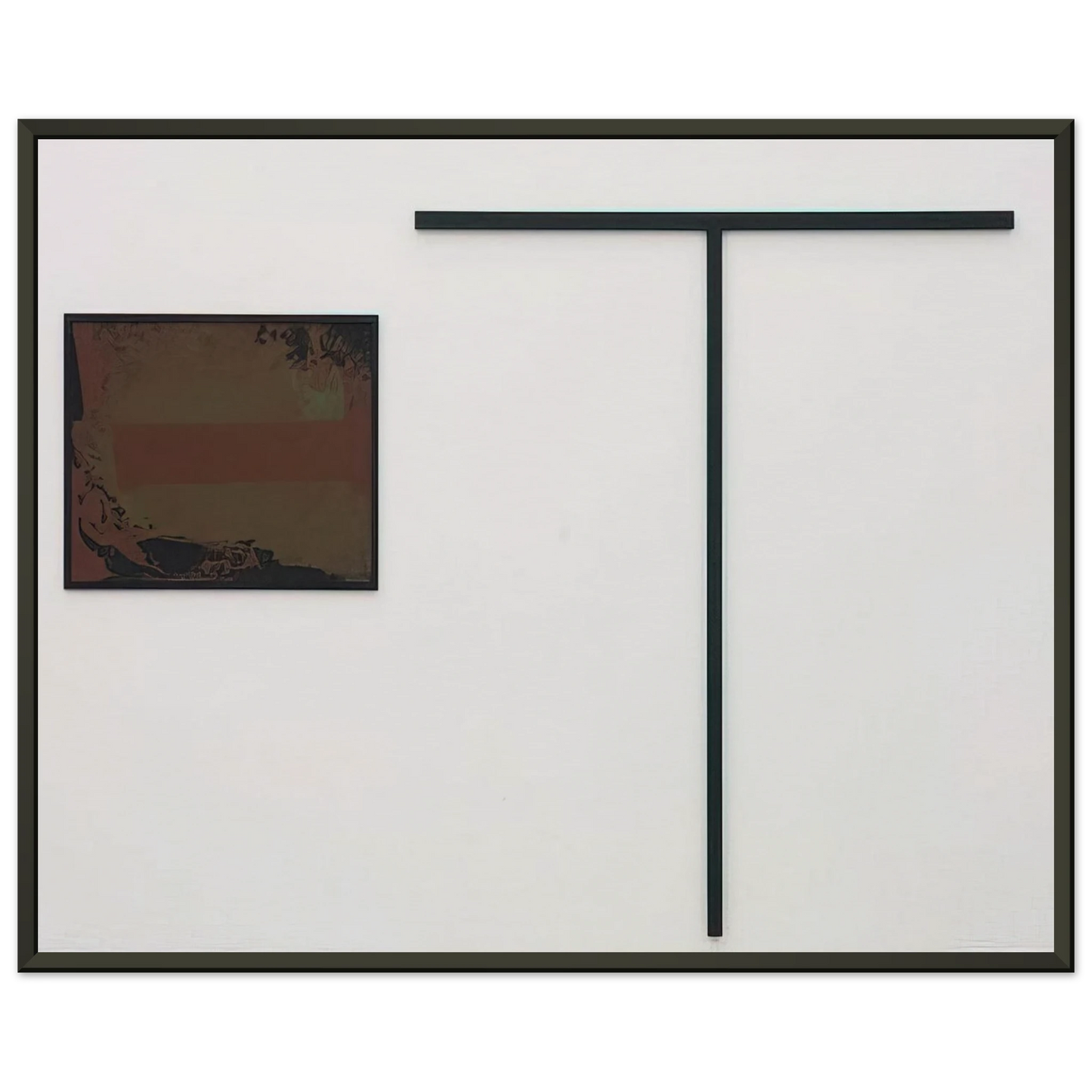 Blinky Palermo  UNTITLED T FORMIGES OBJEKT MIT GOUACHE 1972 Framed Art Print  - Aluminum Frame - 60x80 cm / 24x32 inches