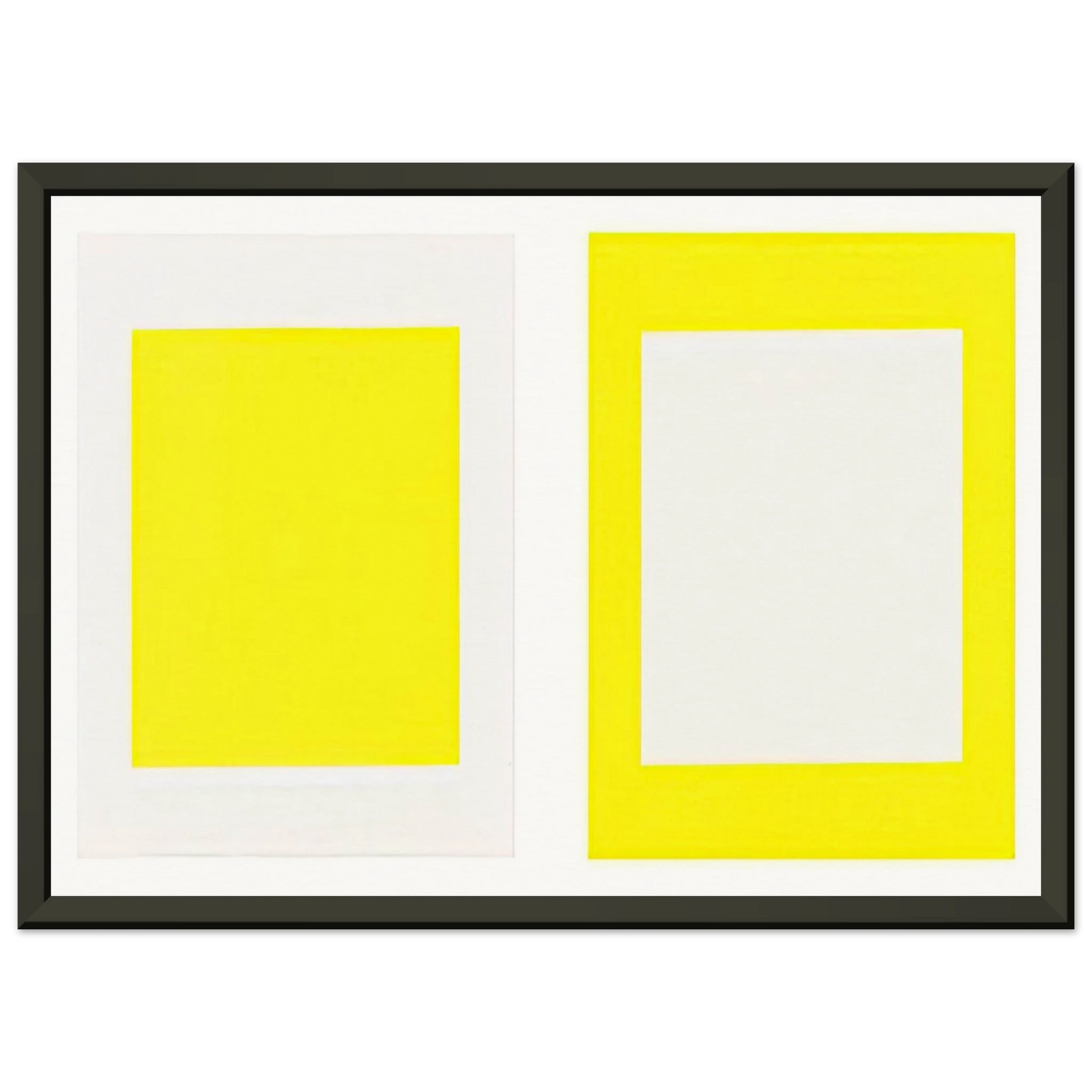 Donald Judd  Untitled Cadmium Yellow Light  1990 Framed Art Print  - Aluminum Frame - 60x80 cm / 24x32 inches