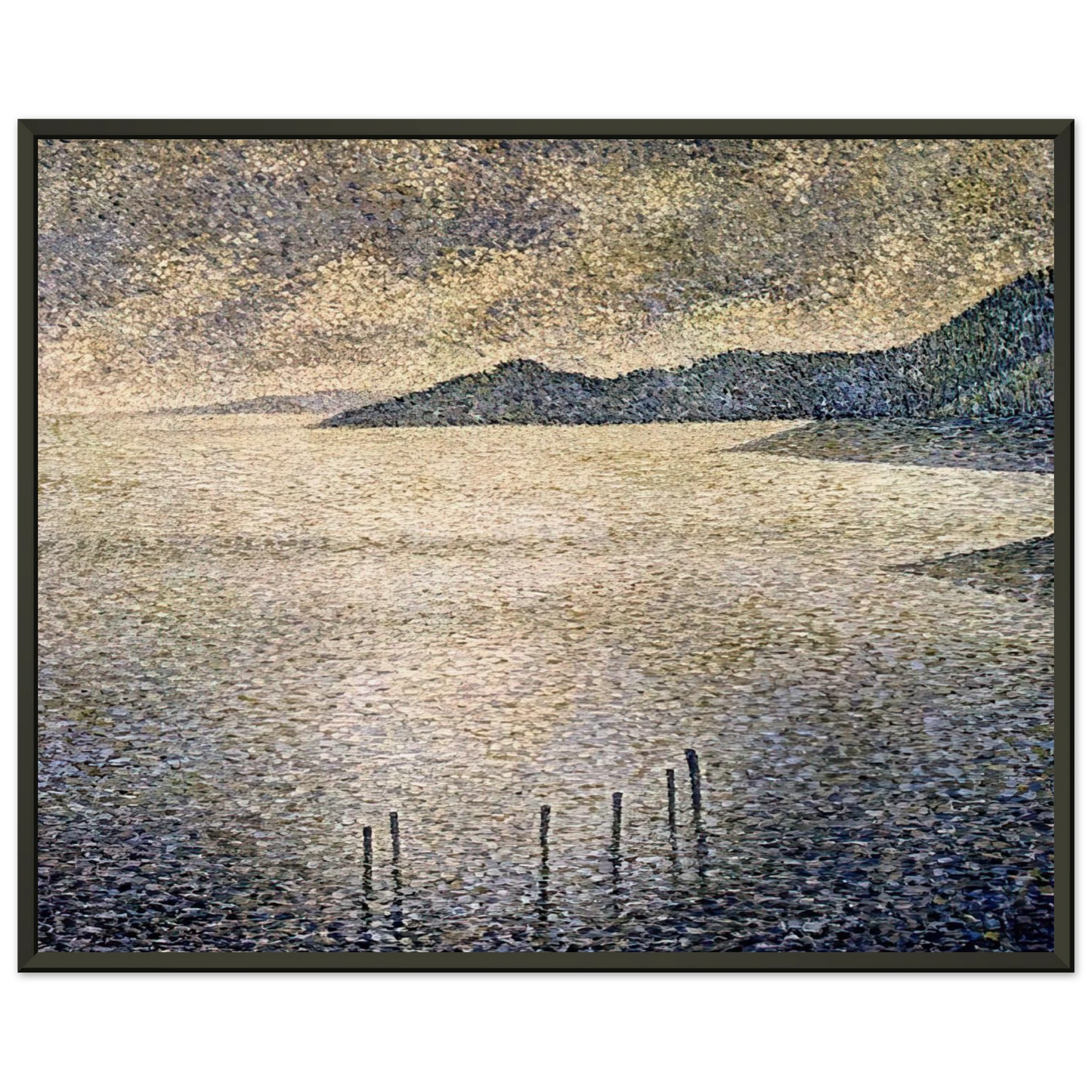 Theo van Rysselberghe  CHANNEL COAST 1892 Framed Art Print  - Aluminum Frame - 40x50 cm / 16x20 inches