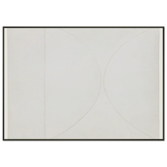 Ellsworth Kelly  White on White Framed Art Print  - Aluminum Frame - 21x29.7 cm / 8x12"