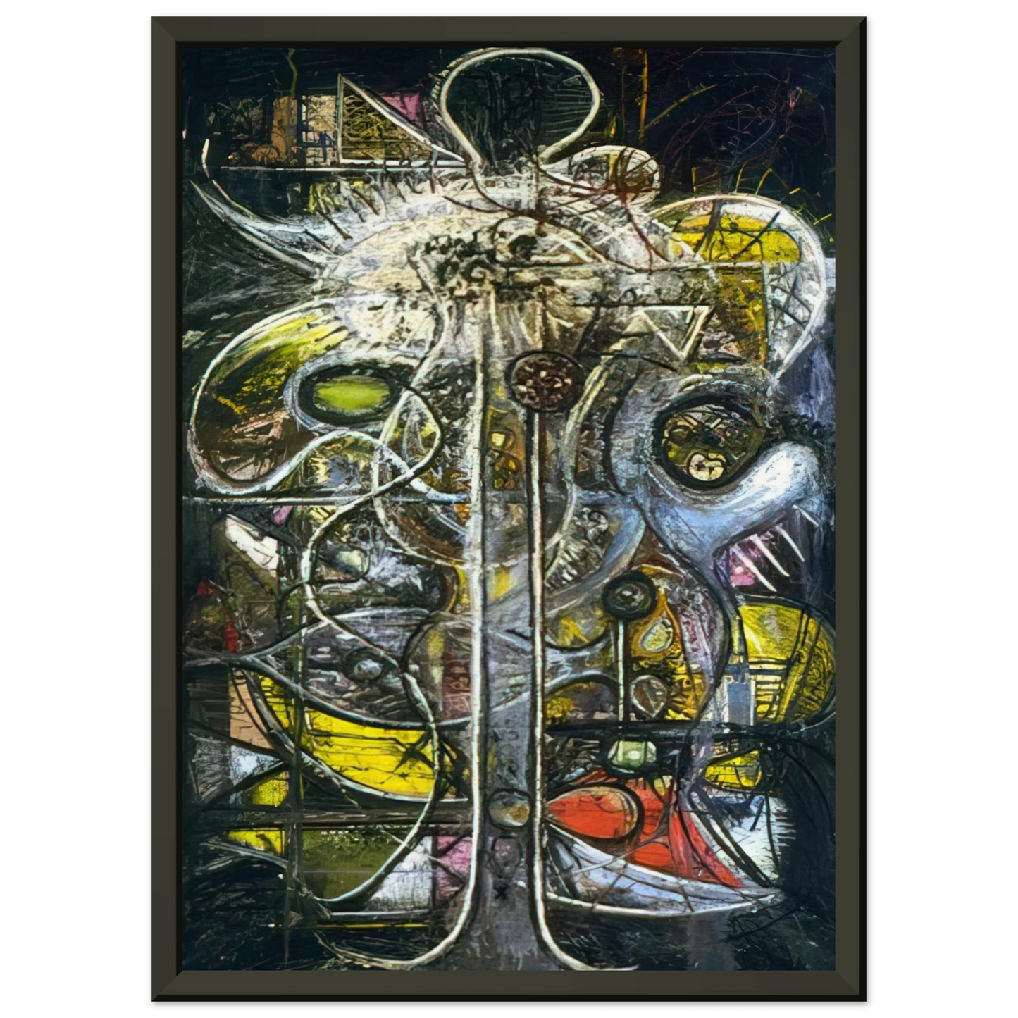 Richard PousetteDart  Comprehension of the Atom Crucifixion Framed Art Print  - Aluminum Frame - 60x80 cm / 24x32 inches