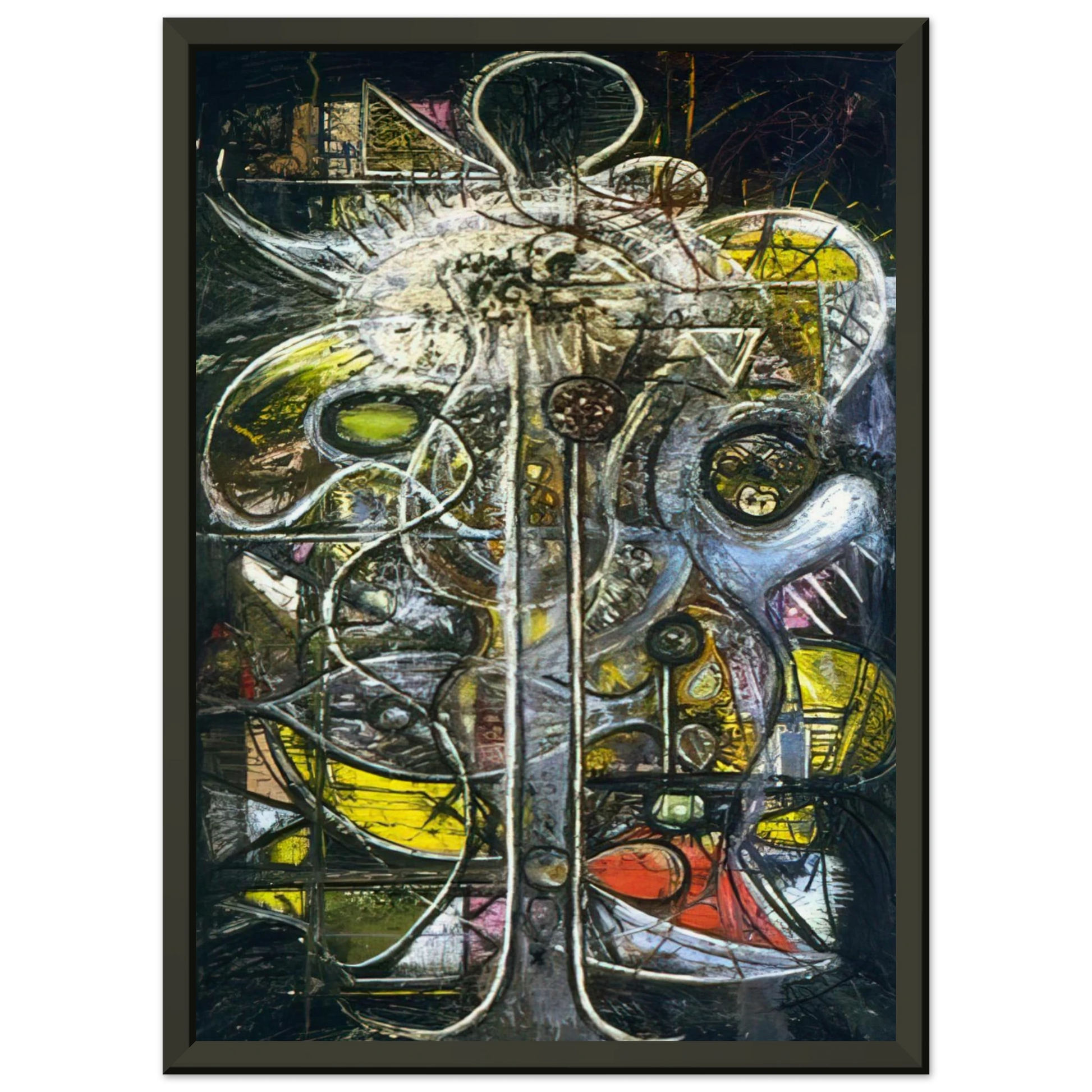 Richard PousetteDart  Comprehension of the Atom Crucifixion Framed Art Print  - Aluminum Frame - 60x80 cm / 24x32 inches