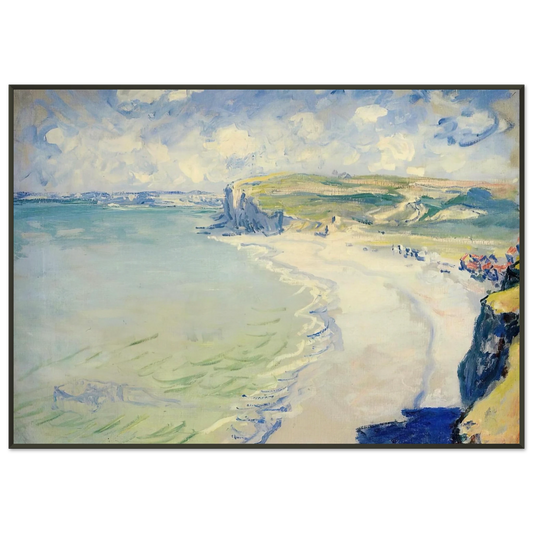 claude monet  The Beach at Pourville Framed Art Print  - Aluminum Frame - 21x29.7 cm / 8x12"