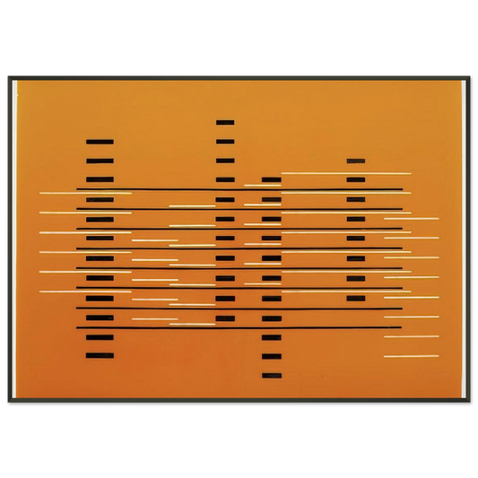 Josef Albers  FRONTAL 1927 Framed Art Print  - Aluminum Frame - 21x29.7 cm / 8x12"