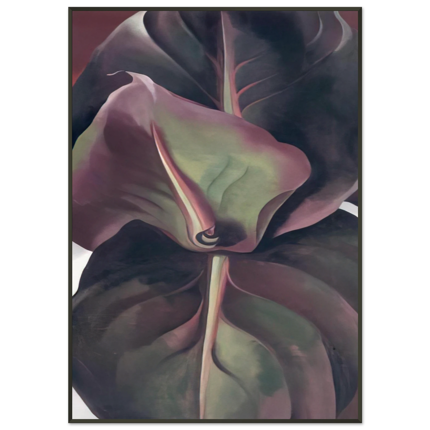 Georgia OKeeffe  Canna Leaves Framed Art Print  - Aluminum Frame - 21x29.7 cm / 8x12"