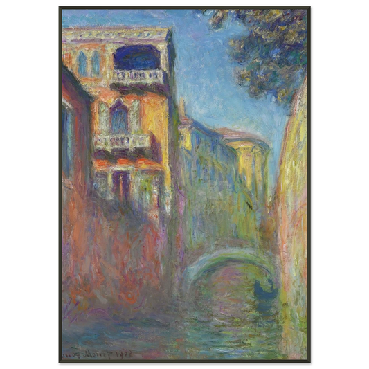 claude monet  Venice Rio de Santa Salute Framed Art Print  - Aluminum Frame - 21x29.7 cm / 8x12"