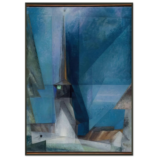 Lyonel Feininger  GELMERODA 1936 Framed Art Print  - Aluminum Frame - 21x29.7 cm / 8x12"