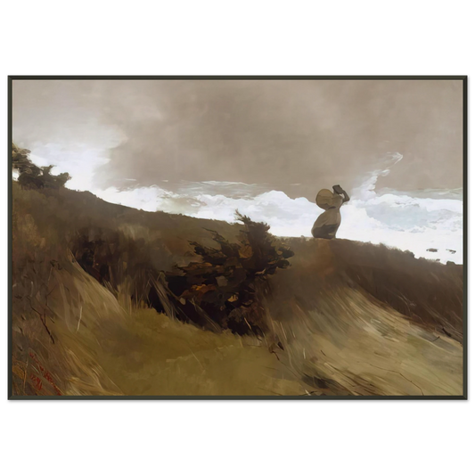 Winslow Homer  THE WEST WIND Framed Art Print  - Aluminum Frame - 21x29.7 cm / 8x12"