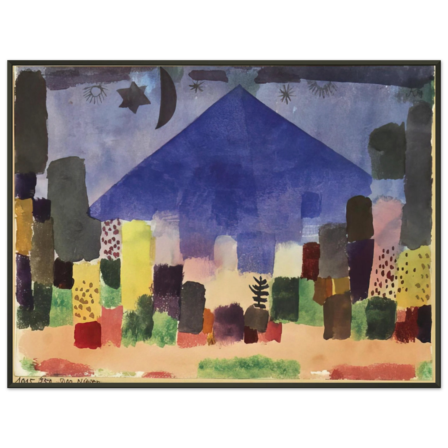 Paul Klee  MOUNT NIESEN 1915 Framed Art Print  - Aluminum Frame - 70x100 cm / 28x40 inches