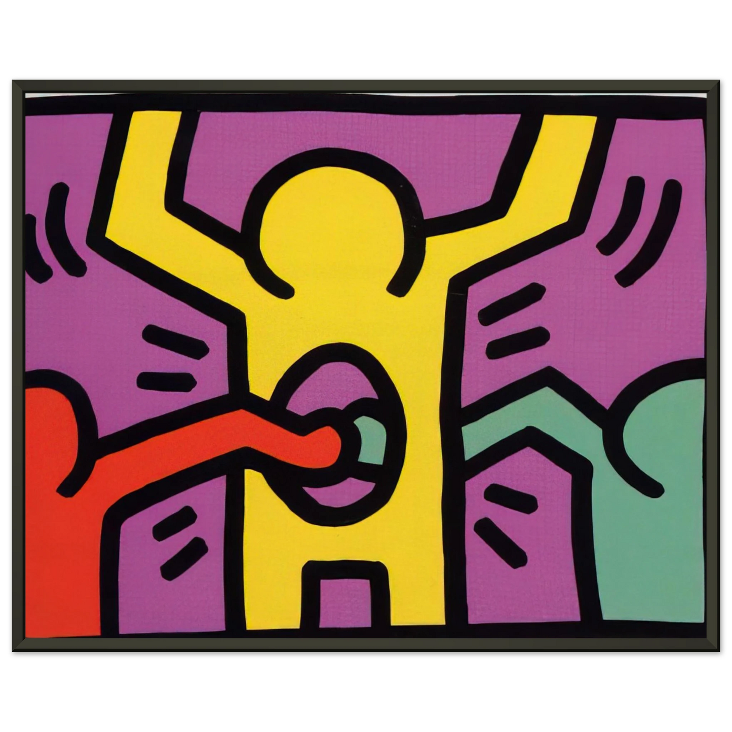 Keith Haring  POP SHOP 1 1987 Framed Art Print  - Aluminum Frame - 40x50 cm / 16x20 inches