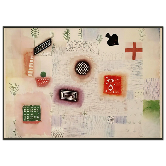 Paul Klee  PLACE SIGNS 1926 Framed Art Print  - Aluminum Frame - 21x29.7 cm / 8x12"