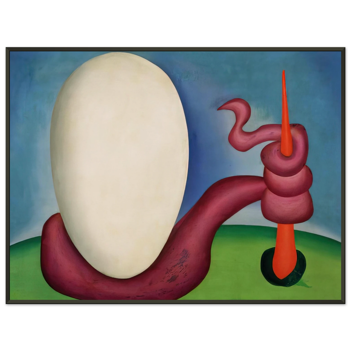Tarsila do Amaral  The Egg Framed Art Print  - Aluminum Frame - 60x80 cm / 24x32 inches