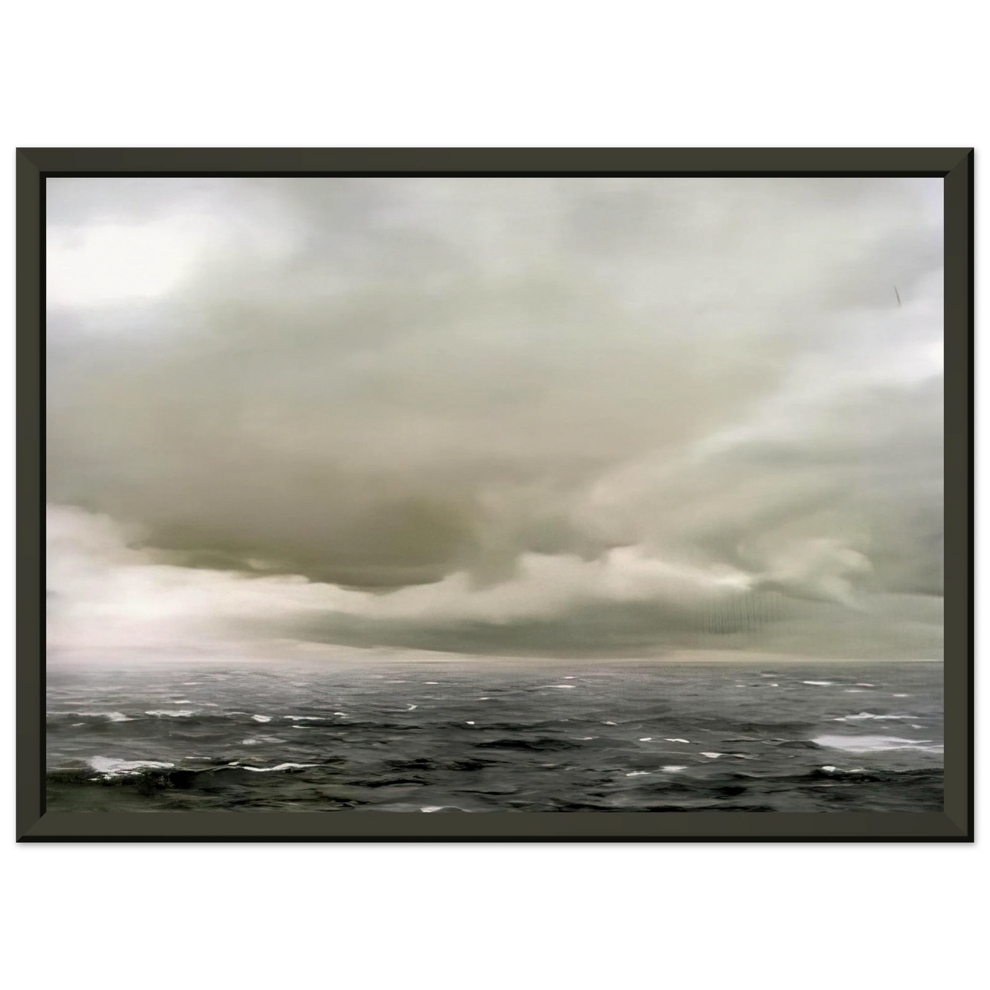 Gerhard Richter  SEASCAPE CLOUDY Framed Art Print  - Aluminum Frame - 60x80 cm / 24x32 inches