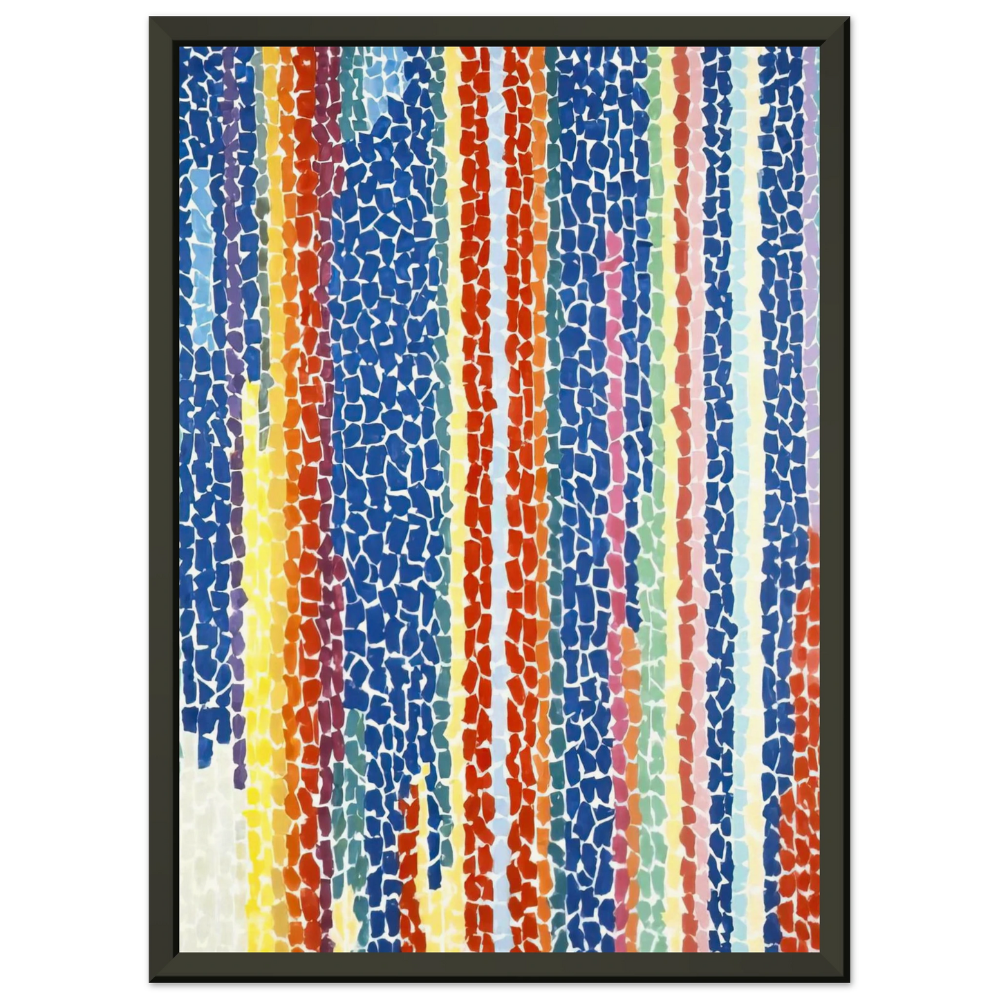 Alma Woodsey Thomas  IRIS TULIPS JONQUILS AND CROCUSES 1969 Framed Art Print  - Aluminum Frame - 70x100 cm / 28x40 inches