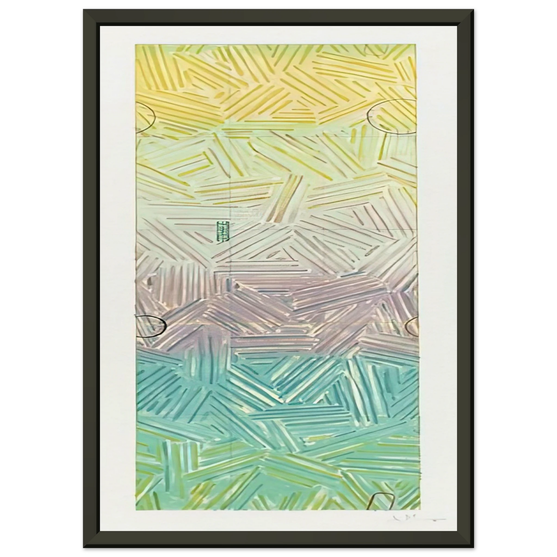 Jasper Johns  USUYUKI ULAE 211 Framed Art Print  - Aluminum Frame - 60x80 cm / 24x32 inches
