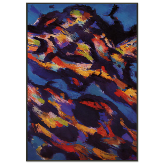 Alfred Manessier  Hommage a Miguel de Unamuno  Le Torrent vert  1965 Framed Art Print  - Aluminum Frame - 21x29.7 cm / 8x12"