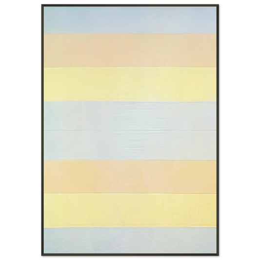 Agnes Martin  With My Back to the World Framed Art Print  - Aluminum Frame - 21x29.7 cm / 8x12"