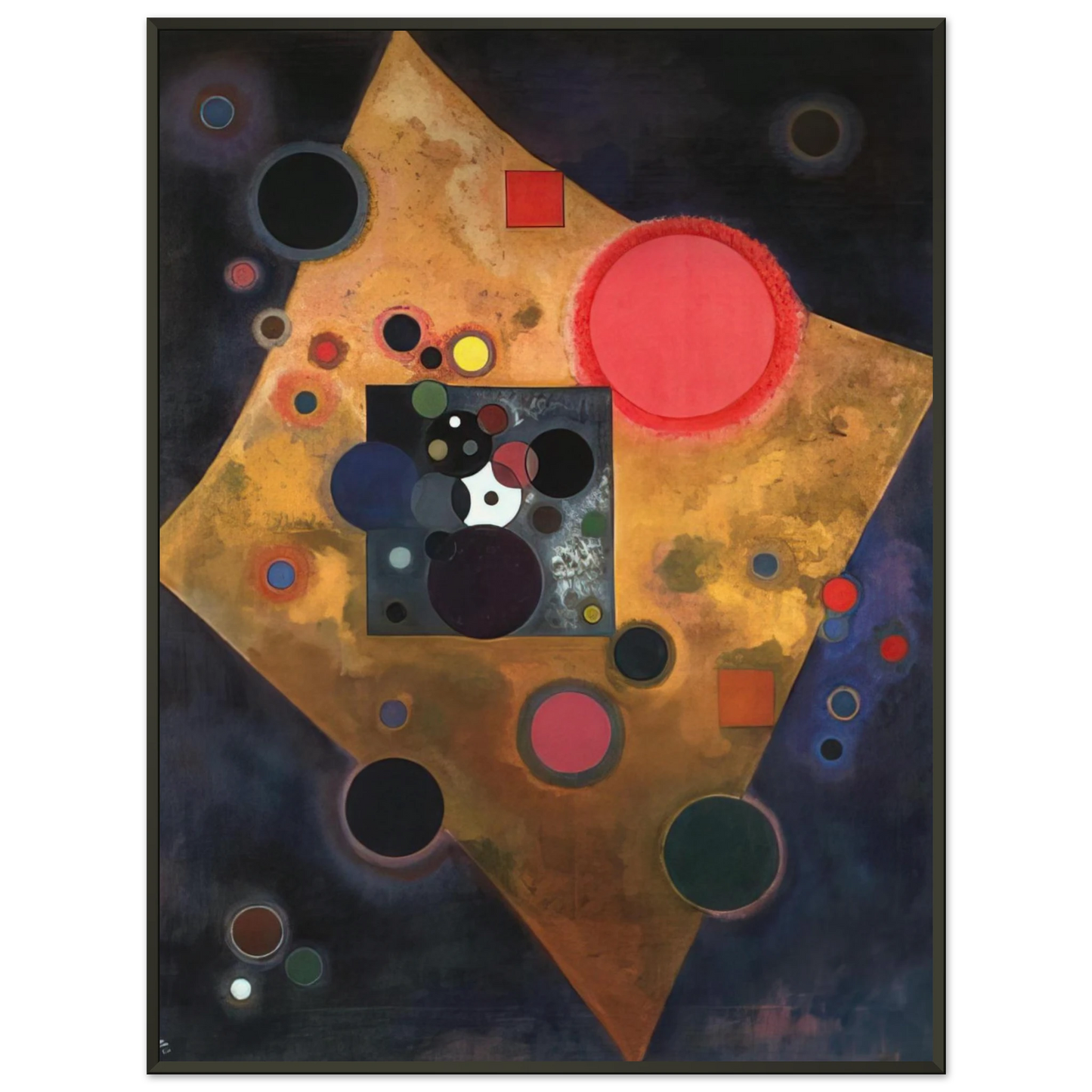 Wassily Kandinsky  ACCENT ON ROSE 1926 Framed Art Print  - Aluminum Frame - 40x50 cm / 16x20 inches