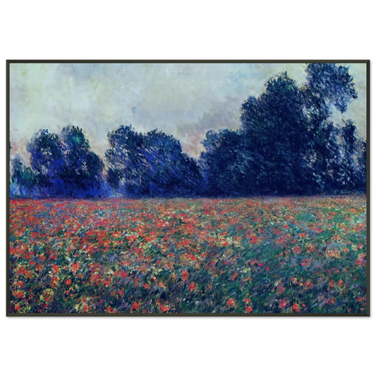 claude monet  Poppies at Giverny Framed Art Print  - Aluminum Frame - 21x29.7 cm / 8x12"