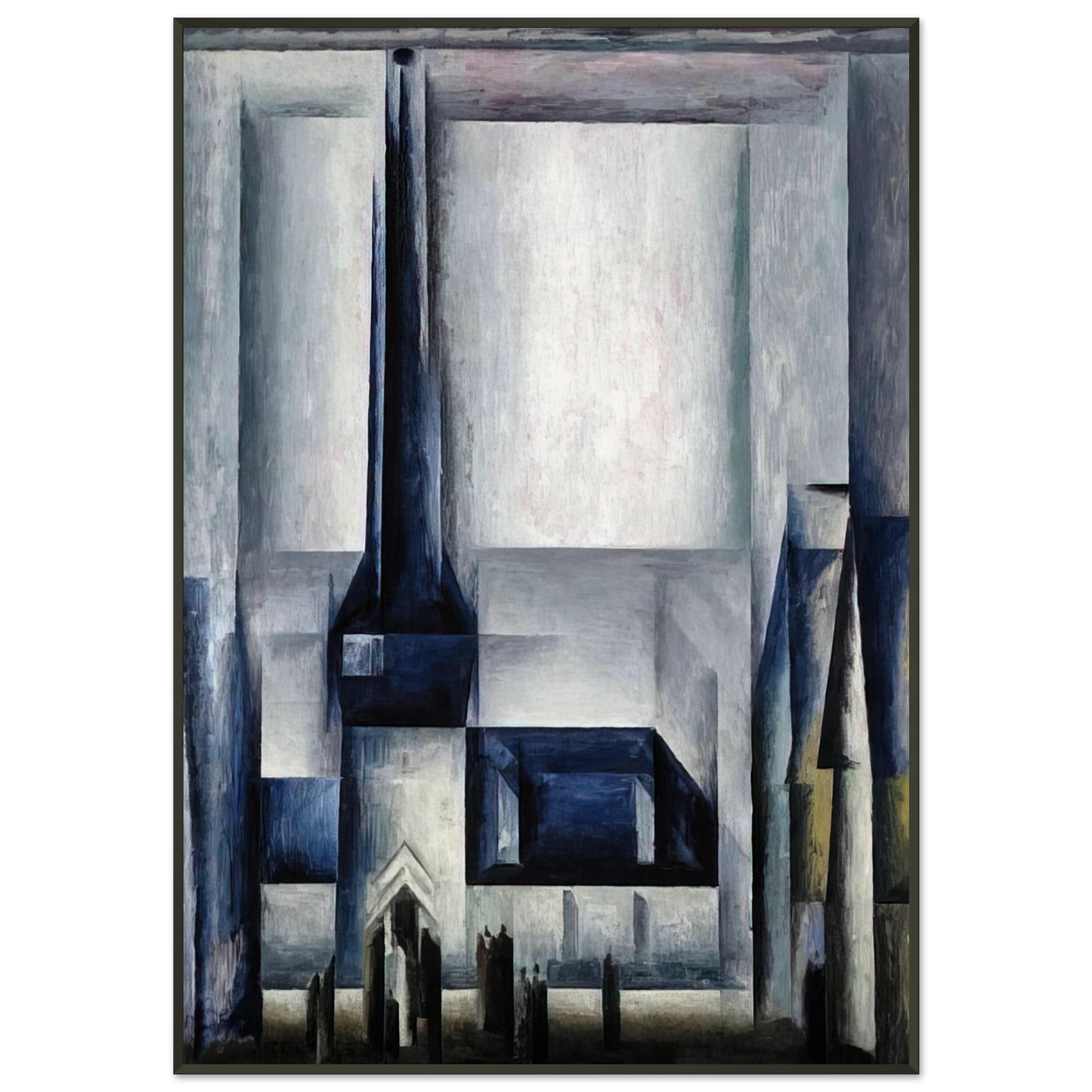 Lyonel Feininger  GELMERODA III 1913 Framed Art Print  - Aluminum Frame - 21x29.7 cm / 8x12"