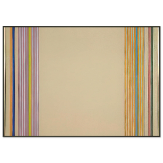 Gene Davis  End Stripes  1960 Framed Art Print  - Aluminum Frame - 21x29.7 cm / 8x12"