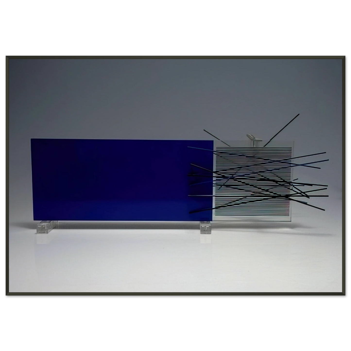 Jesus Rafael Soto  KINETIC OBJECT Framed Art Print  - Aluminum Frame - 21x29.7 cm / 8x12"