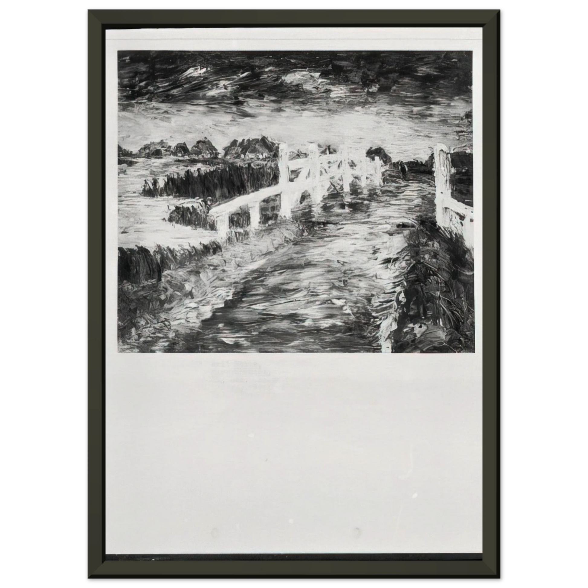 Emil Nolde  Maruchbrucke Framed Art Print  - Aluminum Frame - 70x100 cm / 28x40 inches