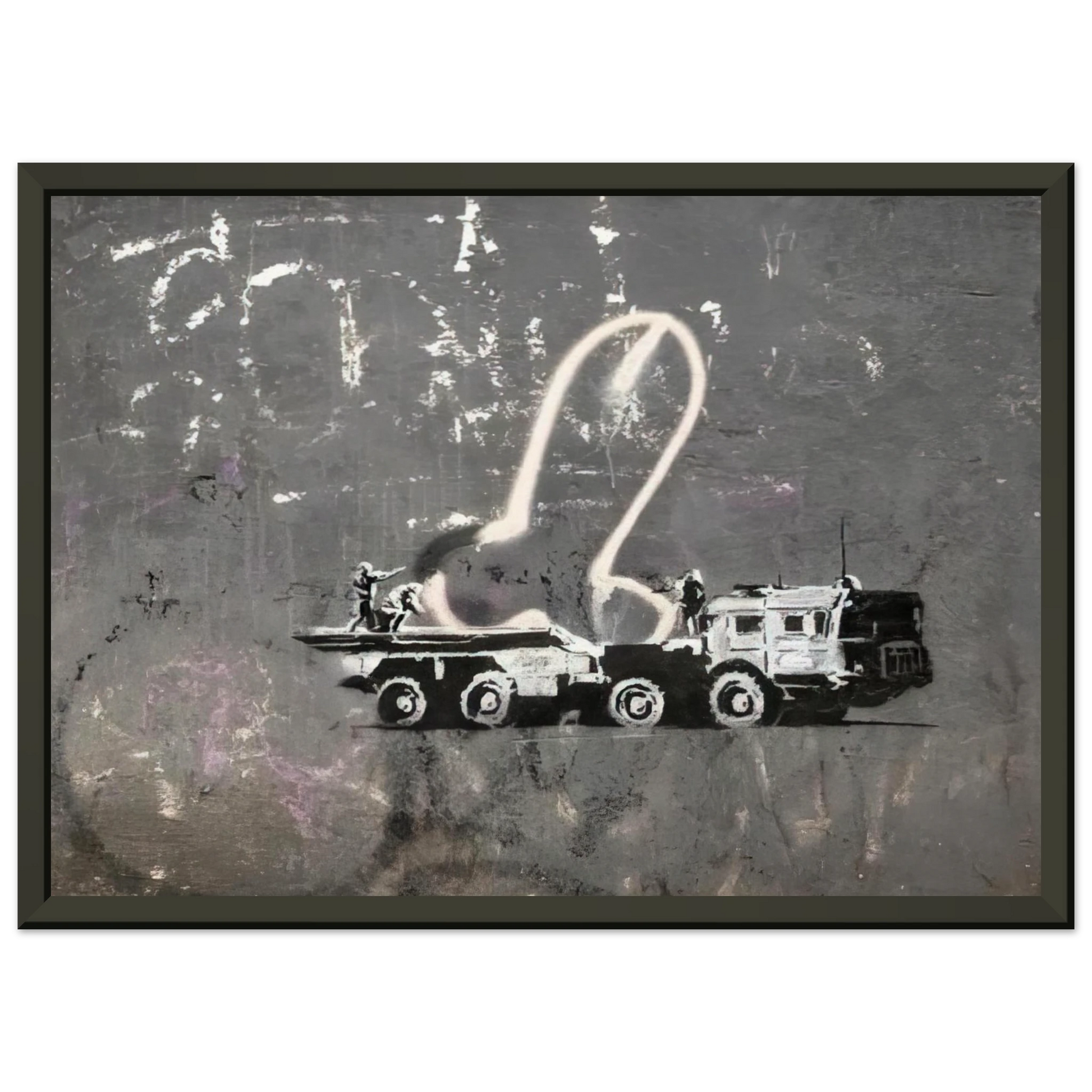 Banksy  KYIV VELYKA ZHYTOMYRSKA 13 2022 Framed Art Print  - Aluminum Frame - 70x100 cm / 28x40 inches