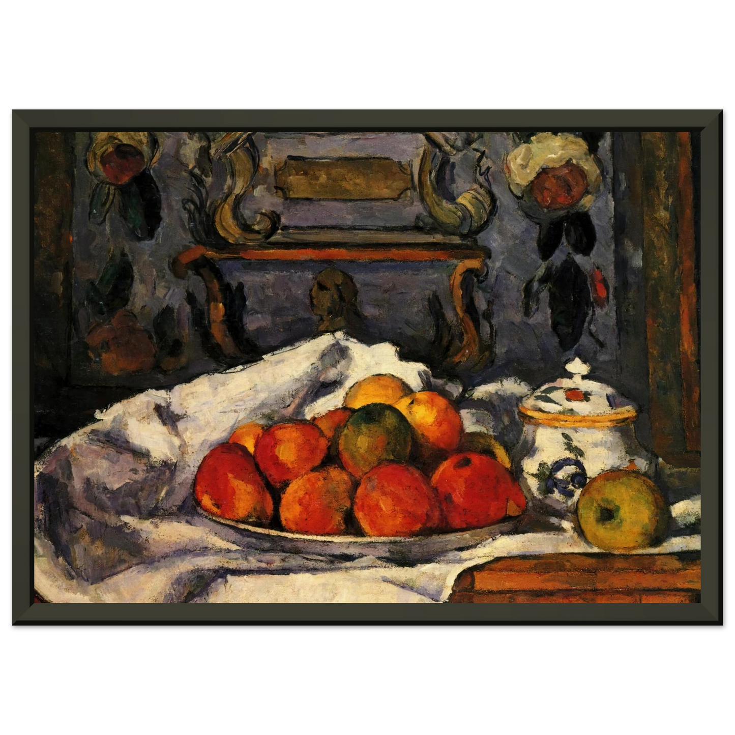 Paul Cezanne  Dish of Apples Framed Art Print  - Aluminum Frame - 40x50 cm / 16x20 inches