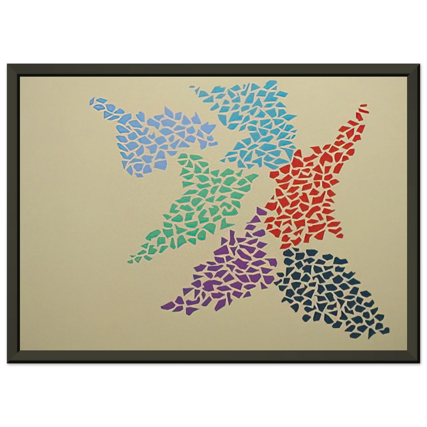 Robert Goodnough  Confetti Pattern  1973 Framed Art Print  - Aluminum Frame - 70x100 cm / 28x40 inches