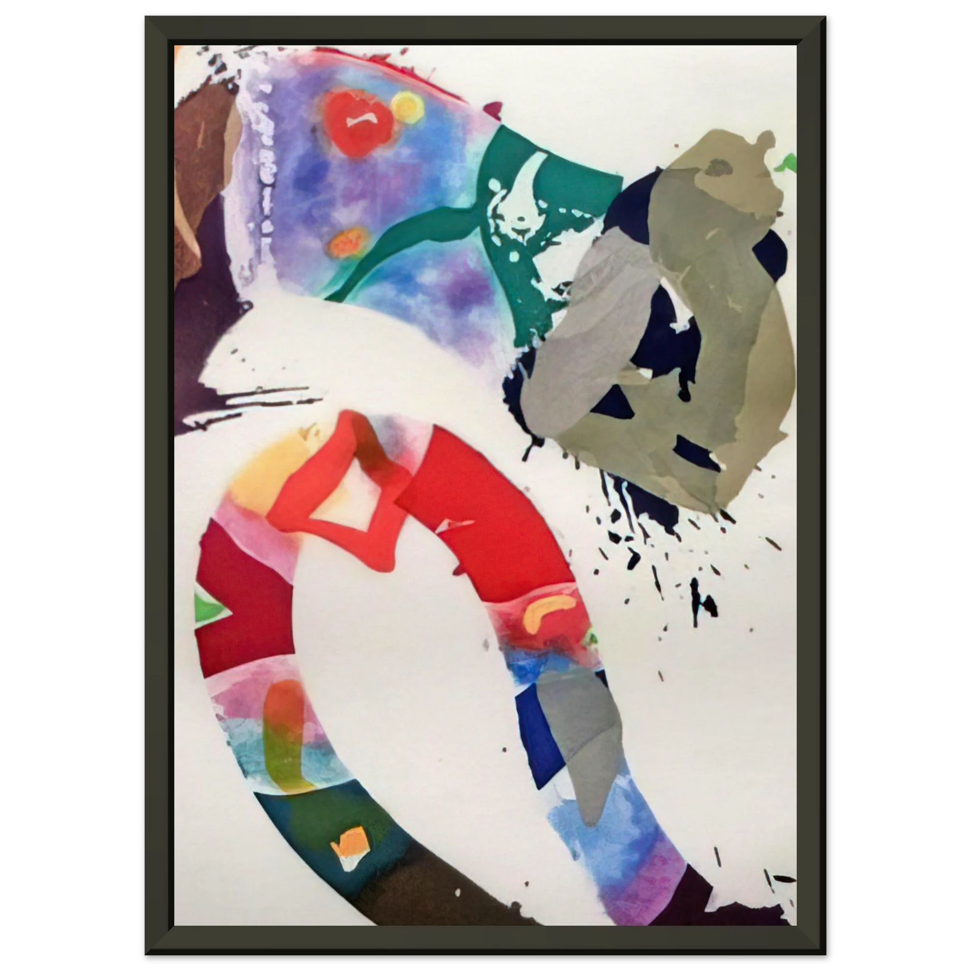 Sam Francis  Untitled  SFE 092  Framed Art Print  - Aluminum Frame - 70x100 cm / 28x40 inches