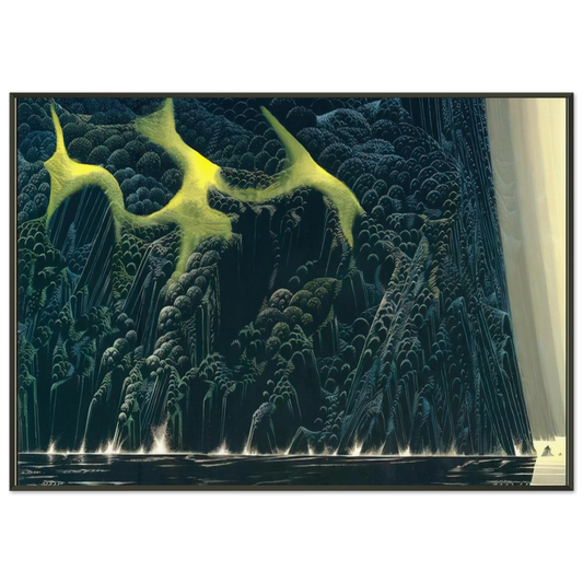 Eyvind Earle  Out of the Sea Framed Art Print  - Aluminum Frame - 21x29.7 cm / 8x12"