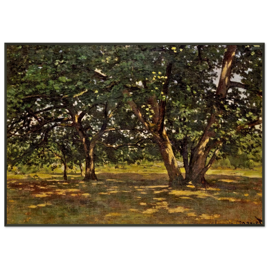 claude monet  Fontainebleau Forest Framed Art Print  - Aluminum Frame - 21x29.7 cm / 8x12"