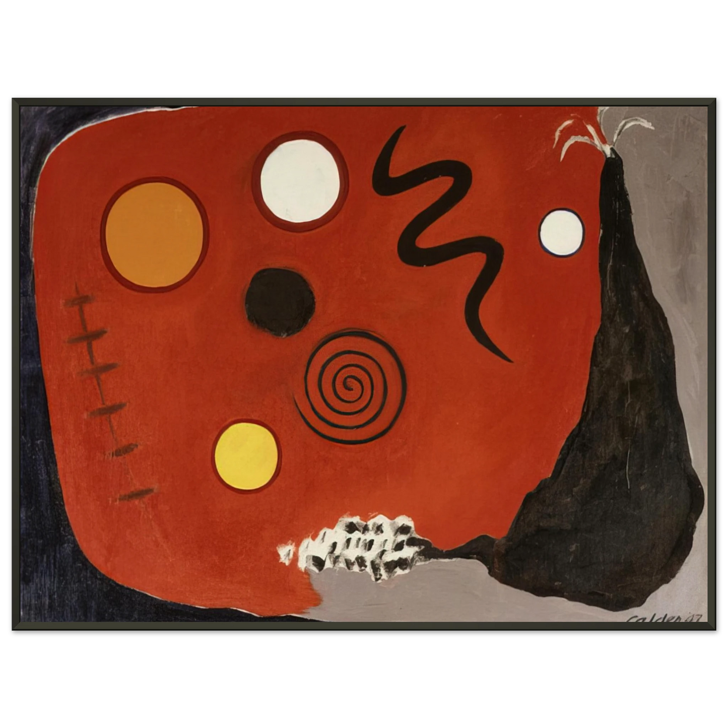Alexander Calder  THE FUSE 1947 Framed Art Print  - Aluminum Frame - 40x50 cm / 16x20 inches
