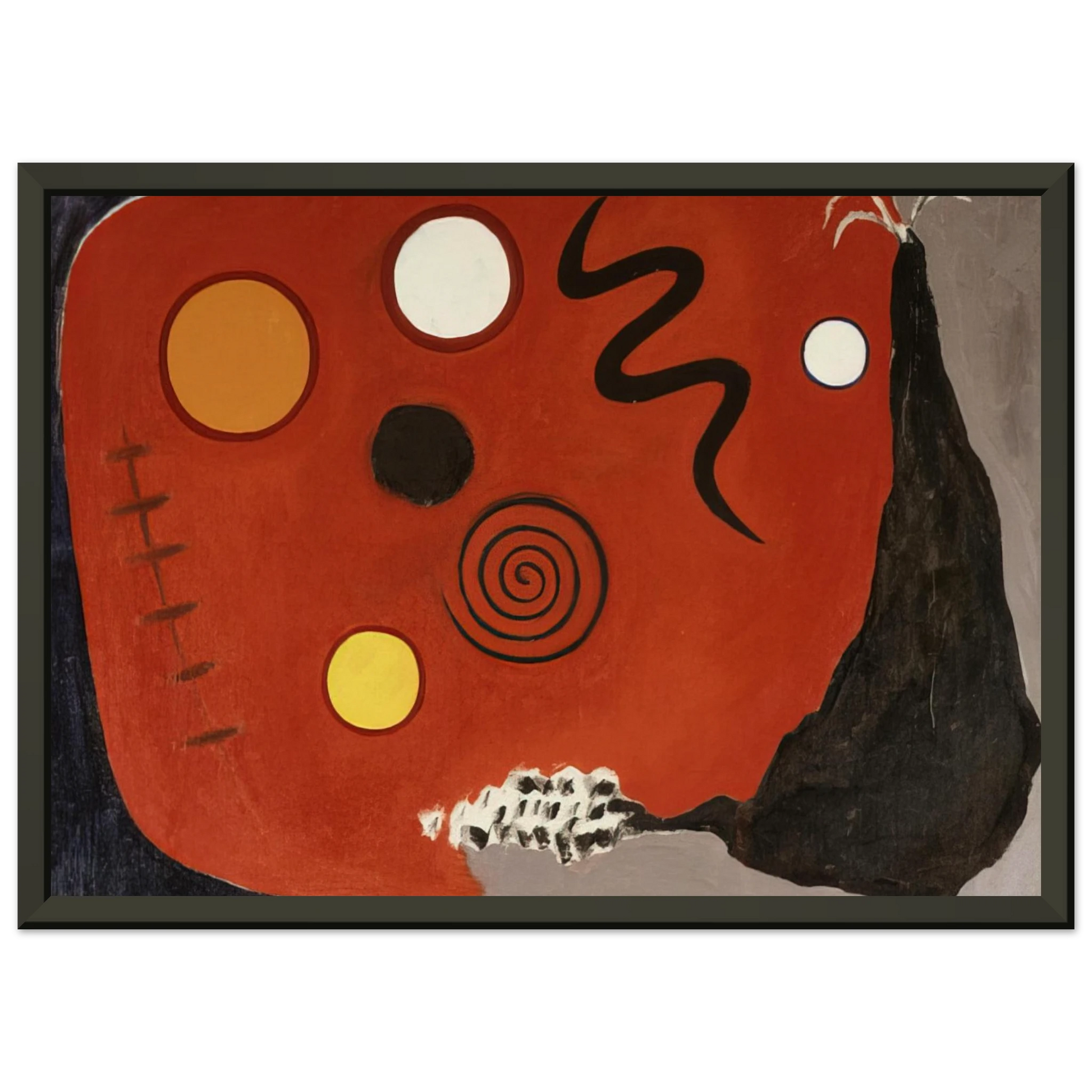 Alexander Calder  THE FUSE 1947 Framed Art Print  - Aluminum Frame - 70x100 cm / 28x40 inches