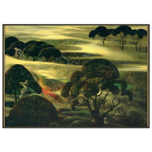 Eyvind Earle  Forest in Fog Framed Art Print  - Aluminum Frame - 21x29.7 cm / 8x12"