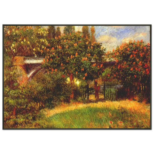 PierreAuguste Renoir  Railway Bridge at Chatou Framed Art Print  - Aluminum Frame - 21x29.7 cm / 8x12"