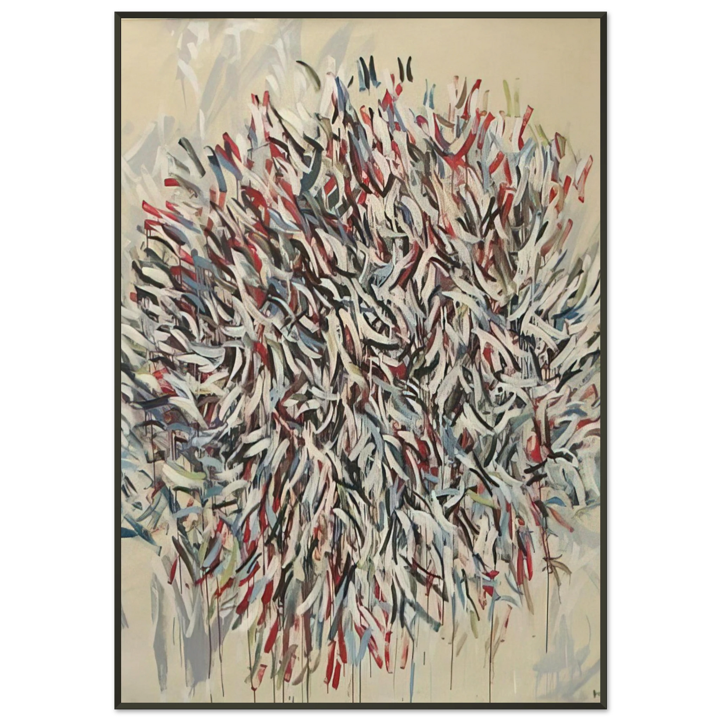 Robert Goodnough  Abstract 2  1982 Framed Art Print  - Aluminum Frame - 21x29.7 cm / 8x12"