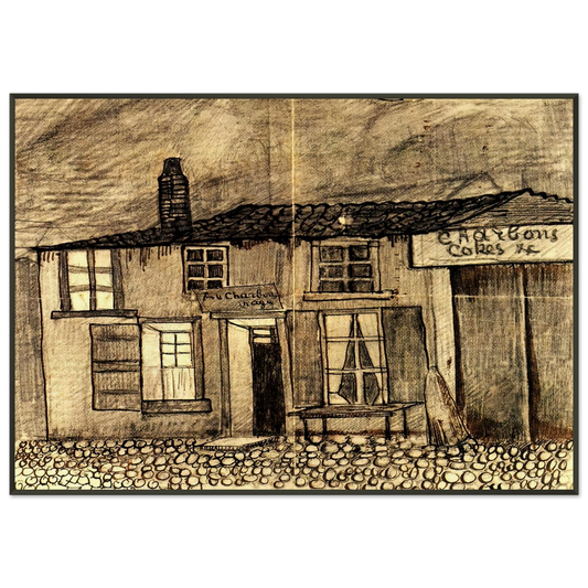 Vincent van Gogh  Au Charbonnage Cafe Framed Art Print  - Aluminum Frame - 21x29.7 cm / 8x12"
